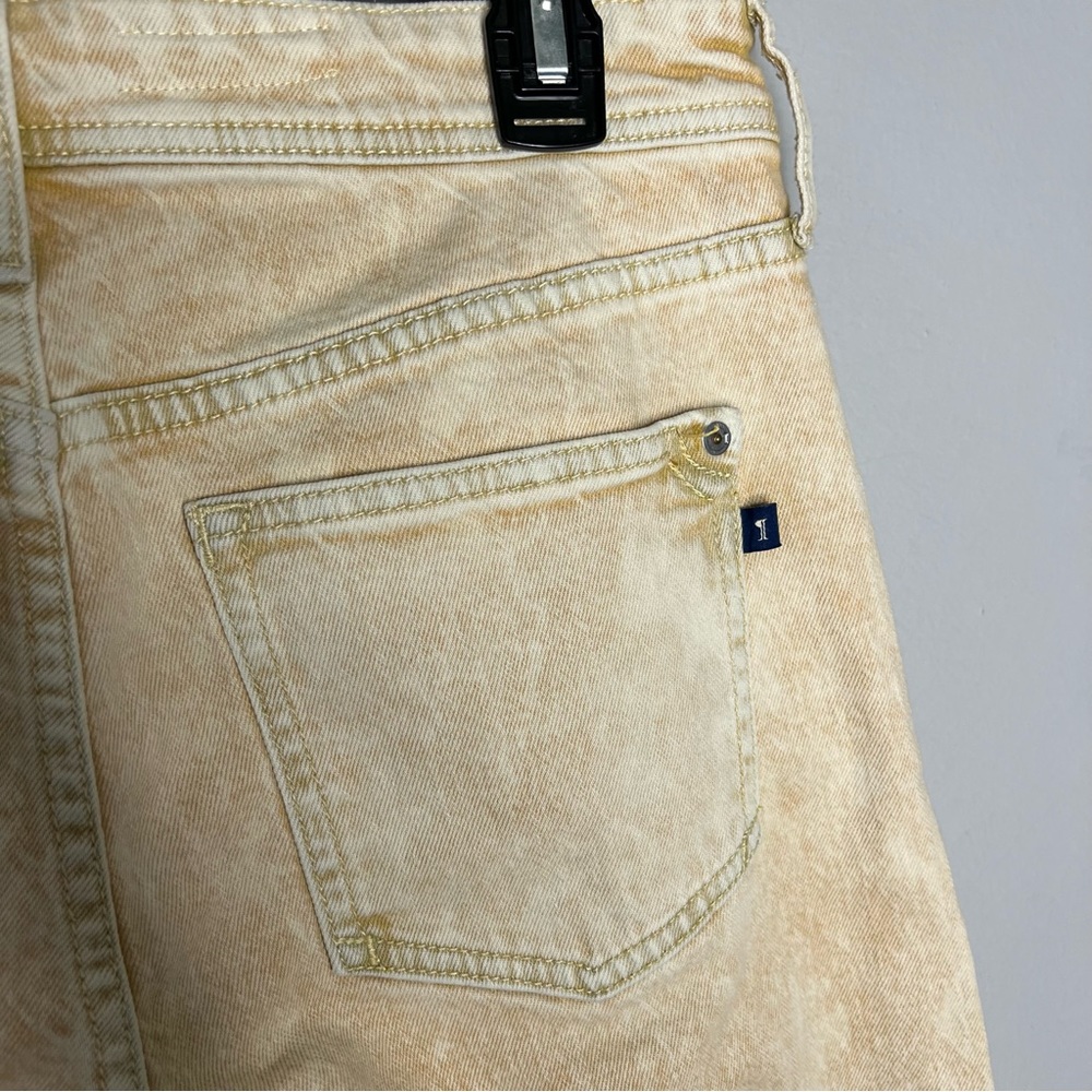 PILCRO ANTHROPOLOGIE Women's The Slim‎ Boyfriend Jeans Yellow Acid Wash E4 - Picture 9 of 9